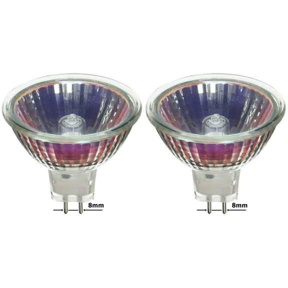 Anyray A1897Y (2)-Bulbs G8 120V 25W MR-16 25 Watt JCDR 120 Volt Clear BI-PIN GU8