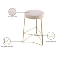 thumbnail image 3 of Meridian Furniture Tres Cream Velvet Counter Stool, 3 of 4