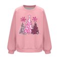 thumbnail image 4 of Ndbuld Women's Fashion Loose Casual Christmas Printed Round Neck Long Sleeve Hoodless Sweatshirt Long Sleeve Fall Tops Oversized,S, 4 of 5