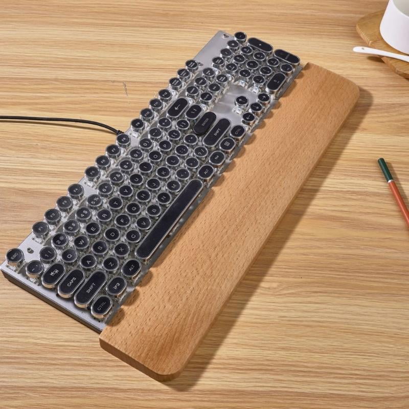 CEORPER Ergonomic Beech Wood Keyboard Wrist Rest Comfortable for Easy Typing Relief