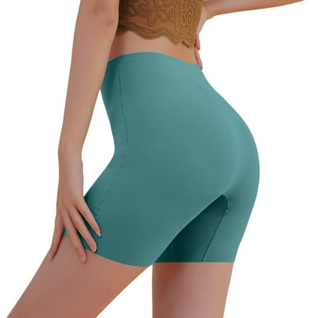 

CLZOUD Bralette Sets for Women Beige Nylon Spandex Summer Ultra Thin Non Marking High Waist Boxer Underwear Women s Pants Anti Walking Beam Waist Lifting Body Shaping Leggings L