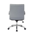 thumbnail image 4 of Executive Low Back Chair in Charcoal Faux Leather with Chrome Arms and Base K/D, 4 of 6