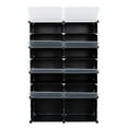 thumbnail image 5 of Zimtown 14 Cubes Portable Shoe Storage Cabinet 7-Tier Entryway Shoe Rack Shoe Shelf 28 Pairs Closet Shoes Organizer for Hallway Bedroom Living Room Dorm, Black Finish, 5 of 6