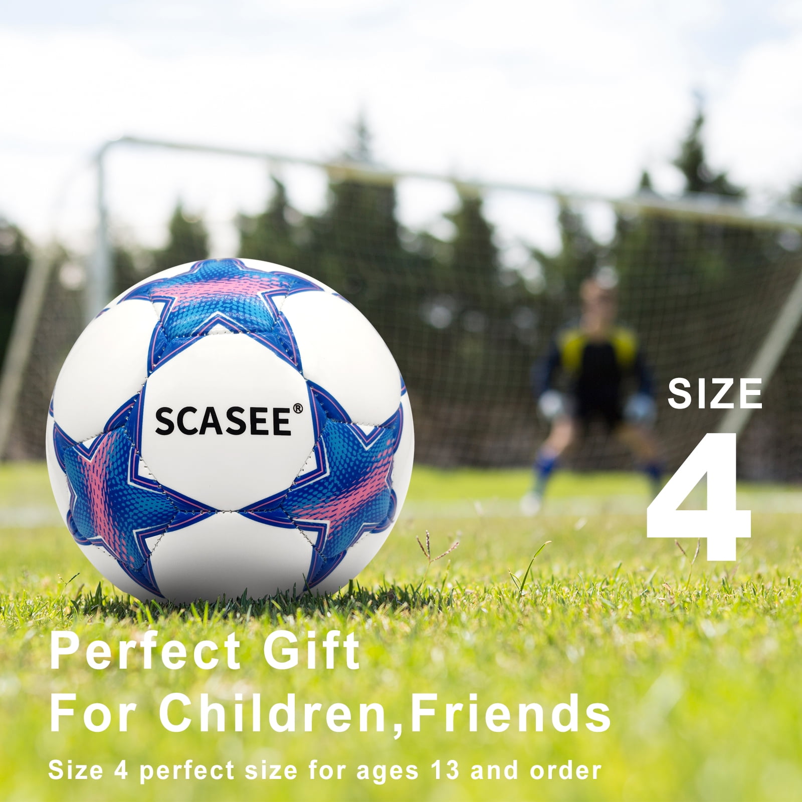 Light Up Soccer Ball Size 4 - Glow in The Dark Soccer BallS with Needles and Pump Ball for Kids Boys,Girls,Men Youth and Adult Night Games