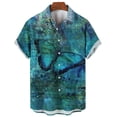 thumbnail image 3 of Camisa hawaiana con estampado 3D de mariposas coloridas a la moda para hombre, camisetas casuales de manga corta de verano para la calle, camisas para fiestas en la playa, ropa para hombre, 3 of 5