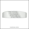 thumbnail image 2 of Dazzlingrock Collection 0.15 Carat (ctw) 10K Round Diamond Channel Set Men's Wedding Anniversary Band, White Gold, Size 13, 2 of 3