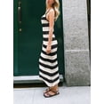 thumbnail image 3 of Cupshe Women Black & White Stripe Square Neck Sleeveless Maxi Dress, Size S, 3 of 6