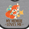 thumbnail image 4 of Inktastic My Memere Loves Me Fox Boys or Girls Baby Bib, 4 of 4