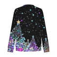 thumbnail image 6 of FDGIU Cute Christmas Pullover for Women, Long Sleeve Tunic Sweatshirt with Holiday Print, Loose Fit Crewneck Warm Top, 6 of 7