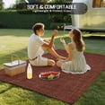 thumbnail image 4 of Dark Brown Outdoor Rug 3x5 Ft - Reversible Patio Rug Outdoor Camping Rugs, Vintage Country Monochrome Chocolate Color Washable Indoor Outdoor Area Rugs, Non-Slip Outdoor Carpet Runner for Deck/Porch, 4 of 8