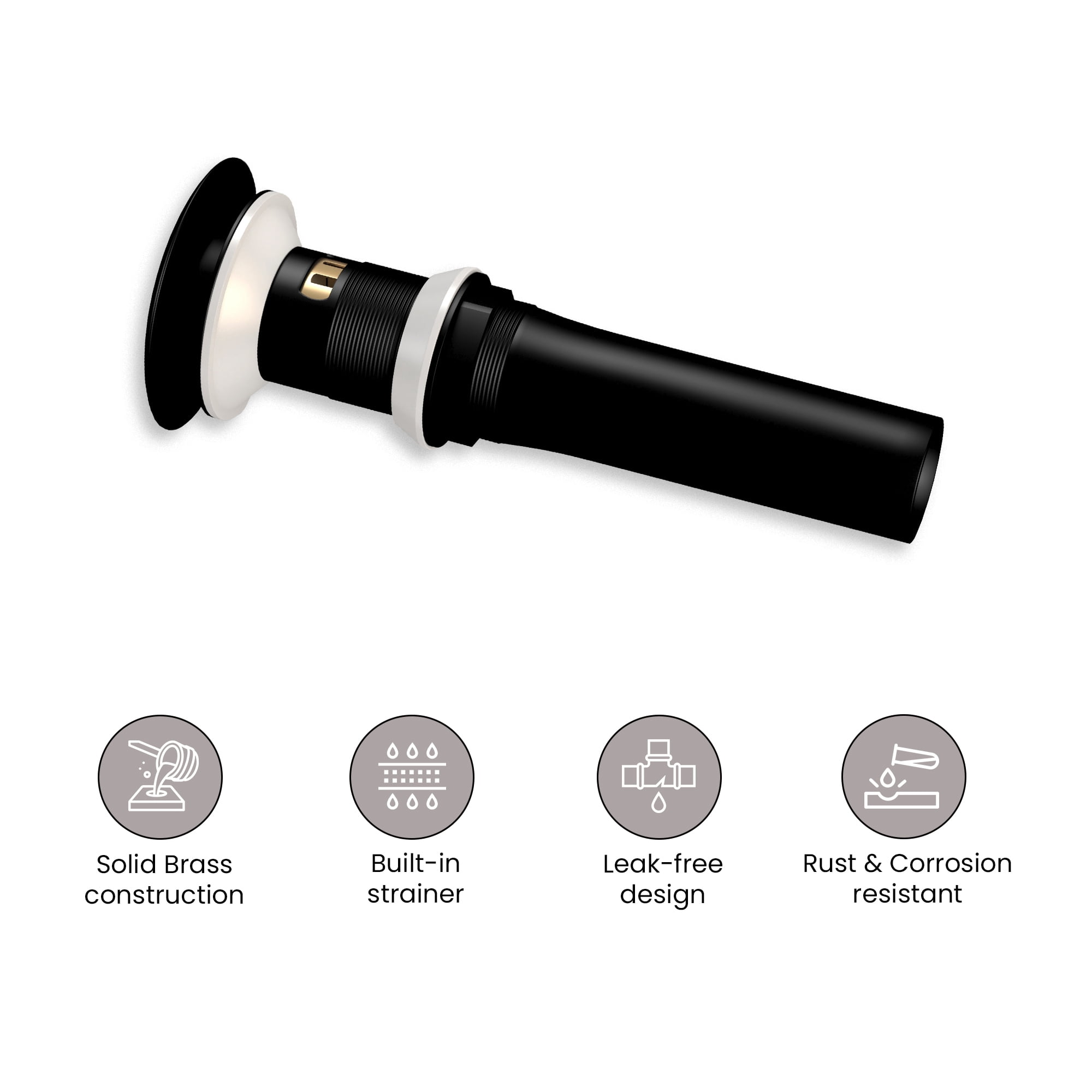 Ayna Decors Brushed Gold Bathroom Sink Faucet Single Hole, Brass Single Handle Vanity Faucet with Pop Up Drain Stopper and Water Faucet Supply Lines - AFPU30101BG