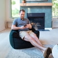 thumbnail image 4 of Big Joe Hug Bean Bag Chair, Black Plush, Soft Polyester, Kids/Teens, 3 feet, 4 of 8