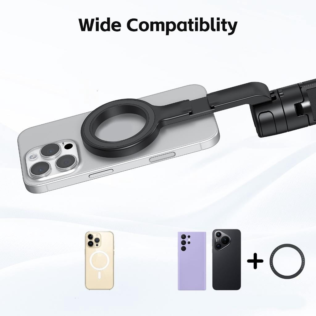 YIGSECU Phone Holder with Cold Shoe for Phone 17 16 15 14 Series Portable Tripod Stand