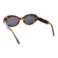 thumbnail image 4 of Womens Iconic Mod Thick Plastic Oval Round Classic Sunglasses Tortoise - Black, 4 of 4