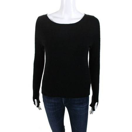 

Pre-owned|Shae Womens Cashmere Petite Fit With Thumb Holes Sweater Top Shirt Black Size S