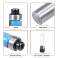 thumbnail image 4 of Router Bit 1/4 Shank 1/4" Dia Flush Trim Bearing 2 Flute Carbide DIY 2pcs, 4 of 5