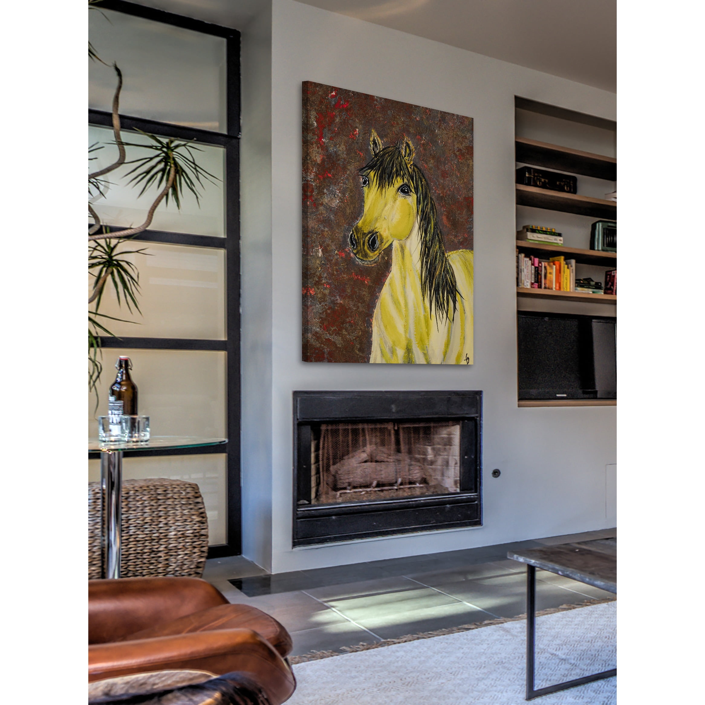 "Blondie Missouri Fox Trotter Horse" Painting Print on Wrapped Canvas