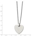 thumbnail image 2 of Diamond2Deal Stainless Steel Polished Heart Pendant on a Cable Chain Necklace for Women 20", 2 of 3