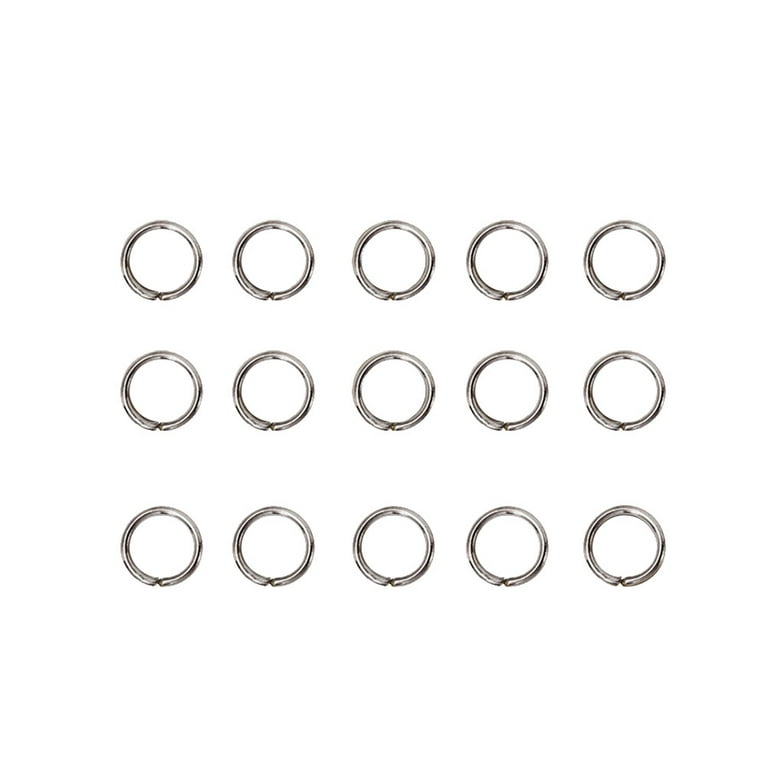 Homemaxs Rings Ring Stainless Steel Jump Small Metal Fishing Connector Flat Closed Charms Key Finding Jewelry Making, Women's, Size: 0.70X0.70X0.10CM