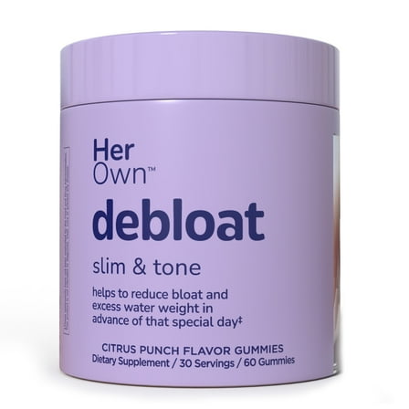 Her Own Debloat Gummies, Natural Citrus Flavor, 60 Ct