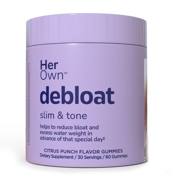 Her Own Debloat Gummies, Natural Citrus Flavor, 60 Ct