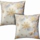 thumbnail image 1 of HAYAN Gold Snowflakes Pillow Covers Winter Pillowcase 18x18 Set of 2 Christmas Double Sided Printing Throw Pillow Covers Holiday Cushion Case for Living Room Couch Sofa, 1 of 1
