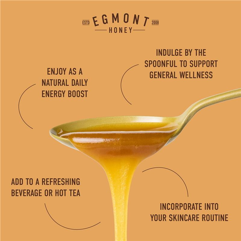 Egmont Raw Manuka Honey MGO 50+ -  100% Pure New Zealand Manuka Honey - Non-GMO - Certified MGO - 8.8oz (250 gram)