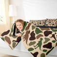 thumbnail image 4 of Feelyou Rustic Dinosaur Animal Twin Comforter Sets, Retro Brown Camo Bedding Set, 2-Piece, 4 of 8