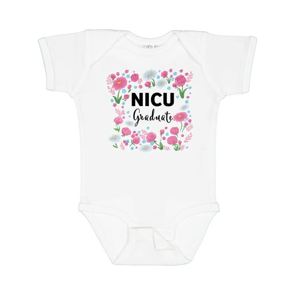 Inktastic Nicu Graduate-flowers Boys or Girls Baby Bodysuit