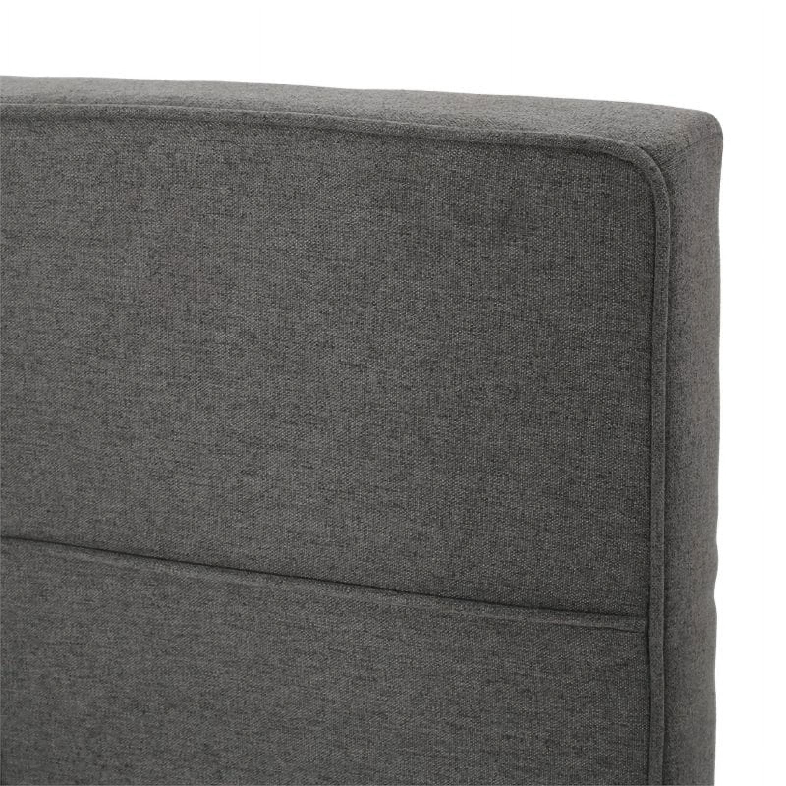 Noble House Abdullah Contemporary Upholstered King/California King Headboard, Charcoal Gray, Black
