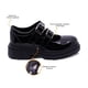 thumbnail image 2 of Zapato escolar Coqueta para niña de charol negro Jazz con doble hebilla, 2 of 6