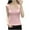 Pink, variant on Womens Square Neck Double Layered Tank Top, Women's Sleeveless Double-Layer T Shirts