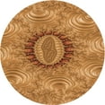 thumbnail image 1 of Ahgly Company Machine Washable Indoor Round Transitional Orange Area Rugs, 5' Round, 1 of 7