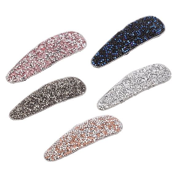 MEIBUTYUP 5Pcs Hair Clips Rhinestone to Hold Stray Hair for Women in Informal Settings