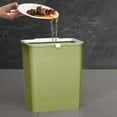 thumbnail image 6 of Kugisaki Plastic Trash Can Rectangular High Value Storage Bucket Household Pressure Ring Trash Can Living Room Toilet Bedroom Wastebasket Bucket - Green, 6 of 6