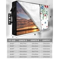 thumbnail image 2 of 4th of July Outdoor TV Cover 52 to 55 Inch Weatherproof, Memorial Day Patriotic Star Eucalyptus Leaf 600D Oxford TV Covers with Waterproof Zipper, Outside Flat TV Screen Protector 52"Wx19"Hx4.5"D, 2 of 7