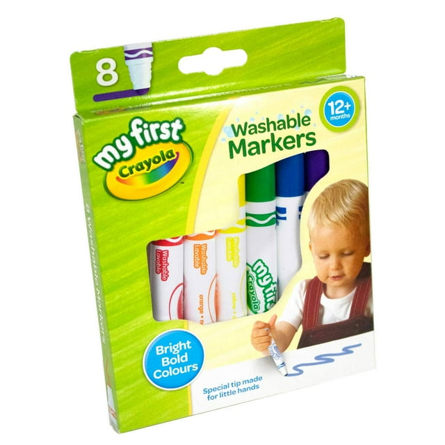 Marcadores lavables Crayola MyFirst, colores surtidos, 12 meses o más
