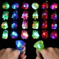 thumbnail image 1 of 24 Pcs LED Finger Rings Love Flower Crown Shape Flashing Rings Jelly Rings Light Up Toys for Raves Parties, 1 of 7