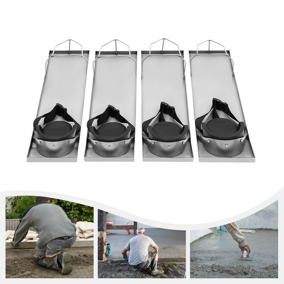 4 pcs Concrete Knee Boards Stainless Steel Knee Boards 28'' x 8'' Kneeler Boards