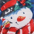 thumbnail image 4 of Jordan Manufacturing 18" x 18" Multicolor Snowman Novelty Square Reversible Decorative Throw Pillow with Welt, 4 of 6