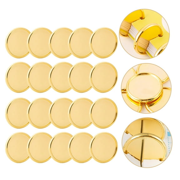 Masteelf  20 Pcs Loose Leaf Discs Binder to Binding Rings for Notebook Supplies