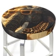 thumbnail image 3 of Balery Cool Sunglasses Elephant Art Round Bar Stool Seat Covers Velvet Fabric Adjustable Protects from Scratches and Stains for 14-17 Inch Chair-14 inch, 3 of 7
