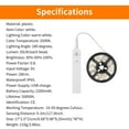 thumbnail image 3 of Light Strip LED USB Rechargeable Cuttable Adhesive IP65 Waterproof 3 Brightness Strip Lamp Ambient Light for Home Garden Party, 3 of 10