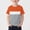 Orange, variant on ITSAME Boys Short Sleeve Shirts Color Block Crewneck Tees Summer Loose Casual Tops Army Green Size 10-11