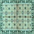 thumbnail image 1 of Ahgly Company Indoor Square Abstract Light Blue Modern Area Rugs, 8' Square, 1 of 4