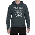 thumbnail image 2 of Wild Bobby This Girl Runs On Coffee And Jesus Inspirational/Christian Unisex Graphic Hoodie Sweatshirt, Charcoal, X-Large, 2 of 5