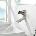 thumbnail image 6 of SUMERAIN Wall Mount Waterfall Bathroom Faucet, Bathroom Sink Faucet Modern Vessel Faucet with Foldable Spout,Brushed Nickel, 6 of 11