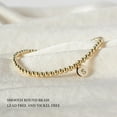 thumbnail image 6 of Turandoss 14K Gold Plated Bracelet for Women Gold Plated Charm Letter H Beaded Bracelet for Women Trendy Womens Dainty Gold Personalized Initial Disc Bracelet Jewelry, 6 of 8