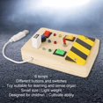 thumbnail image 3 of Sensory Board Switch Toy, Portable Hand Eye Coordination Plug Switch Sensory Board 6 Lamp Early Education  for Home, 3 of 8