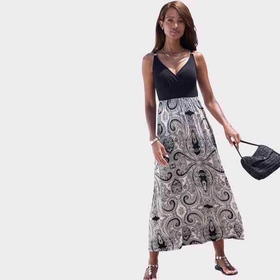 LASCANA Women's Strap Detail Maxi Dress Hardware